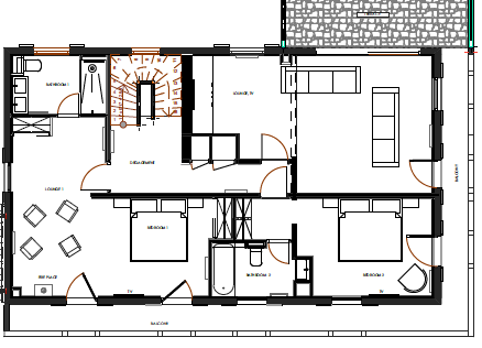 Chalet Slalom Chamonix Floor Plan 2